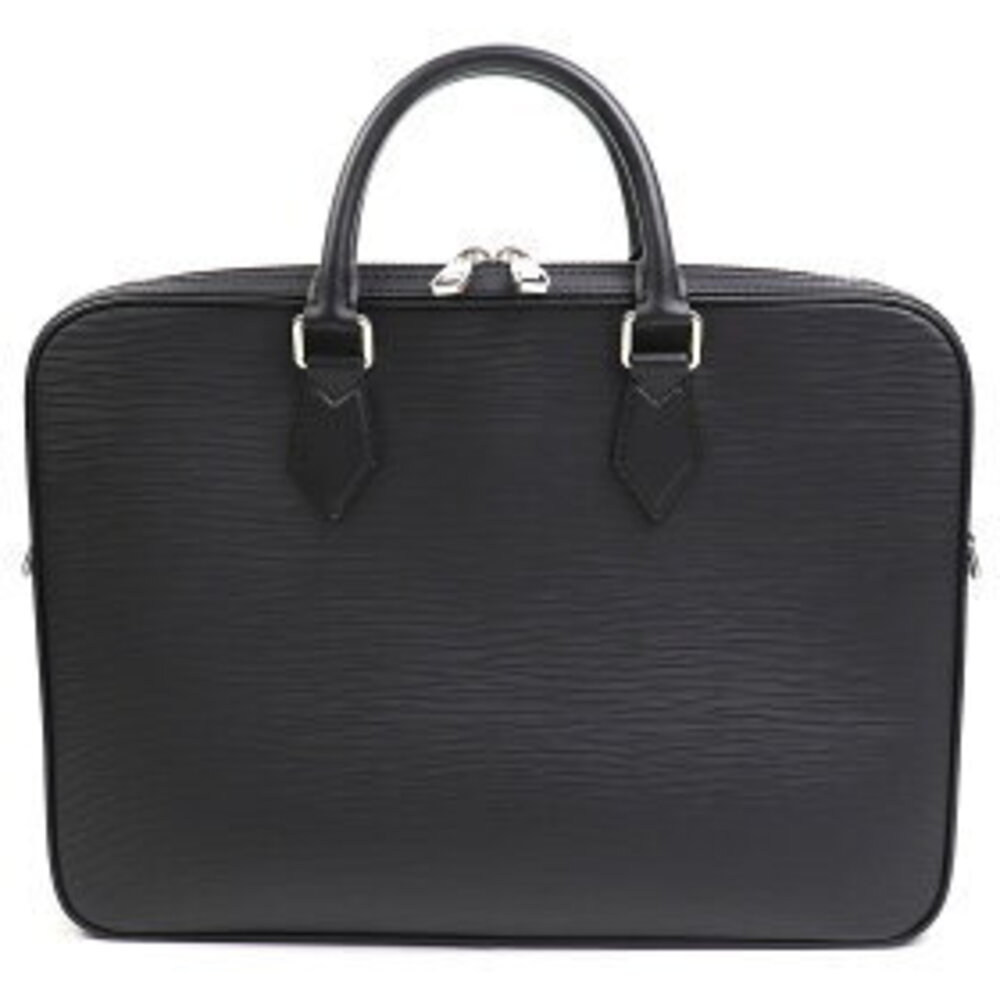 Louis Vuitton Dandy leather bag business shoulder Black Briefcase black Noir